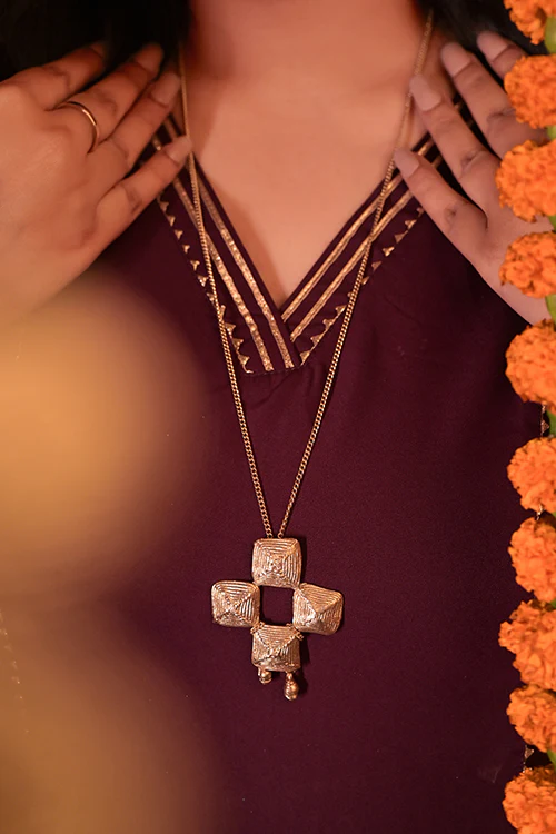 Miharu Ananya'S Boho Bliss Dokra Chain