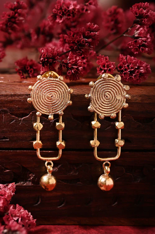 Miharu Dhokra Ball Stud - Image 2