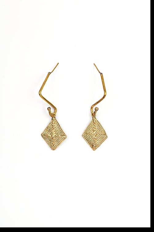 Miharu Noor Dokra Teardrop Earrings - Image 3