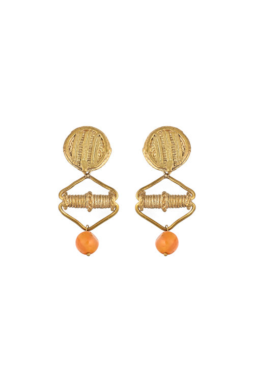 Miharu Dhokra Triangle Stud - Image 3