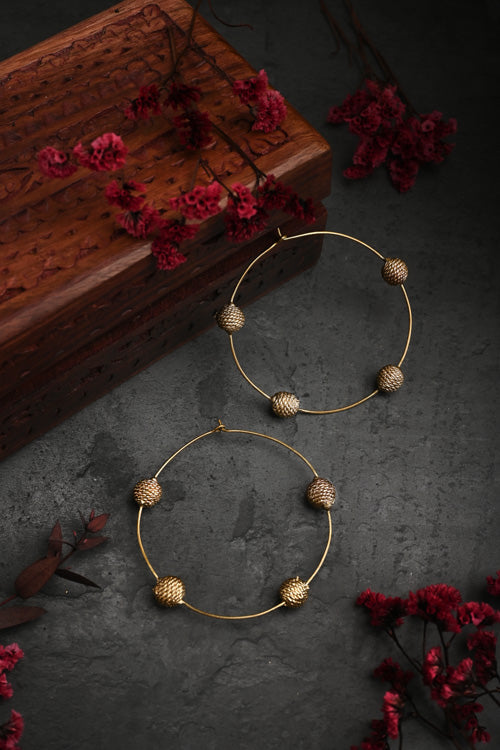 Miharu Dhokra Wire Hoops - Image 2