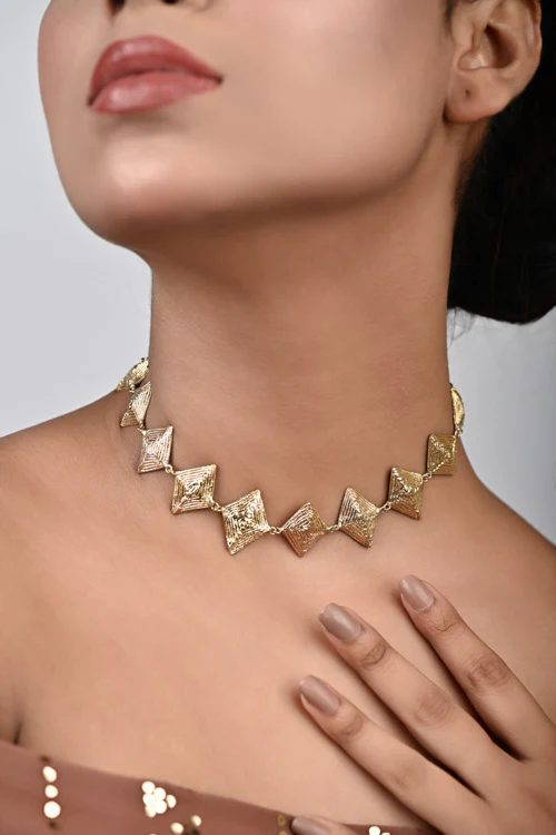 Miharu Roshni Dokra Collar Necklace