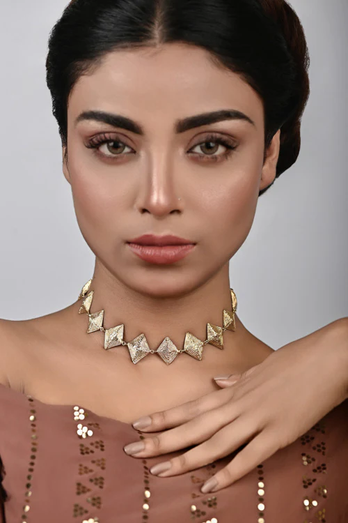 Miharu Roshni Dokra Collar Necklace - Image 3