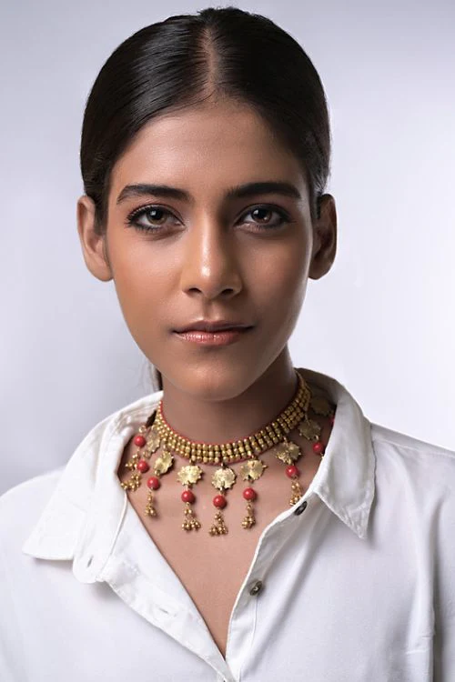 Miharu Vienna Coral Beaded Necklace - Image 2
