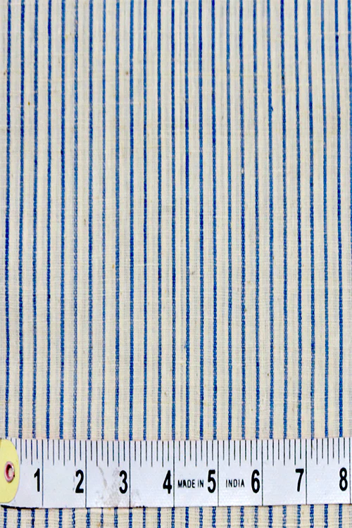Moralfibre'-Cream & Blue Thin Stripe Fabric (0.5 Meter) - Image 3