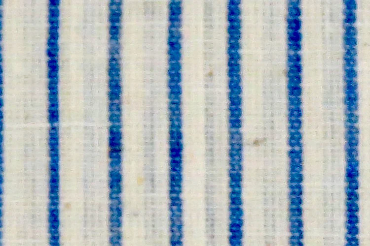 Moralfibre'-Cream & Blue Thin Stripe Fabric (0.5 Meter) - Image 5