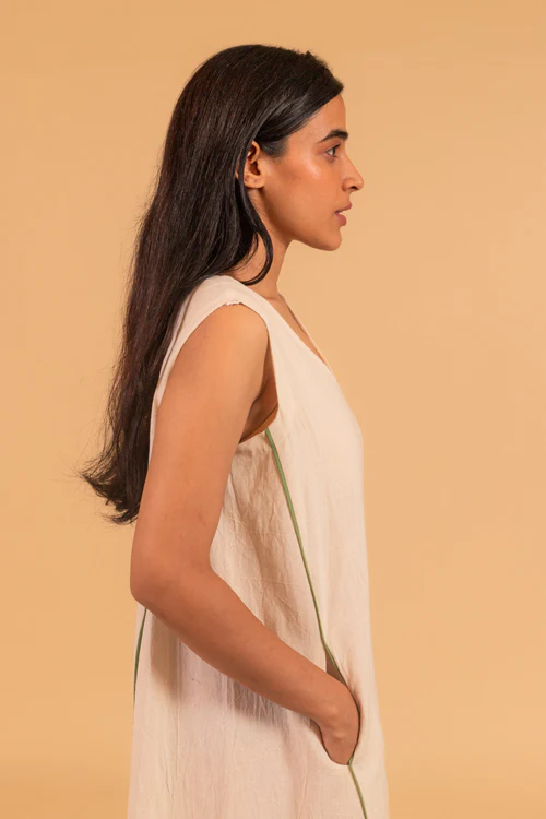 Moralfibre Sleeveless V Neck Dress From "Shapes Collection " - Image 4