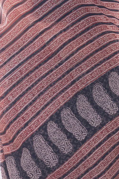 TICH Summer Moods. Bagru Block Printed Kota Doria Saree - Mosaic - Image 5