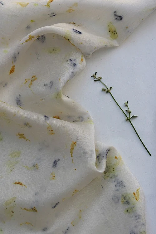 Mulya "Aakul" Eco Printed Chanderi Yardage - Image 6