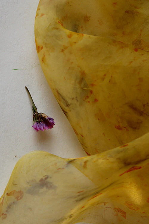 Mulya "Aama" Eco Printed Organza Yardage - Image 2