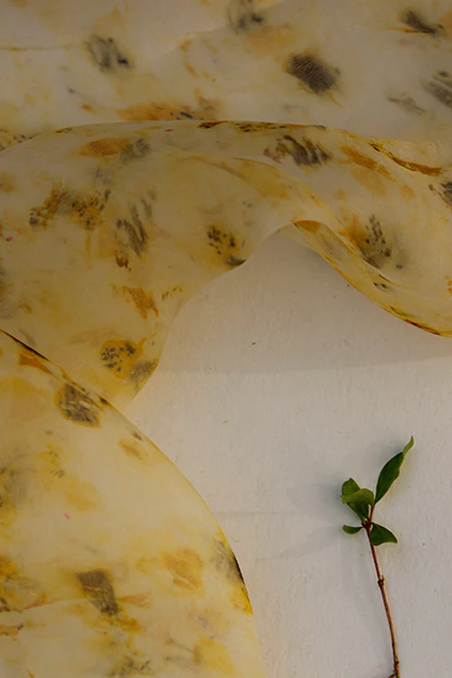 Mulya "Amina" Eco Printed Organza Yardage - Image 4