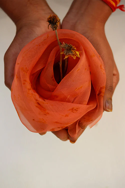 Mulya "Anji" Eco Printed Organza Yardage - Image 6