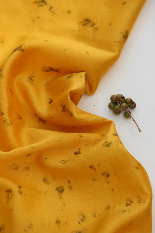 Mulya "Baagh" Eco Printed Chanderi Yardage - Image 5