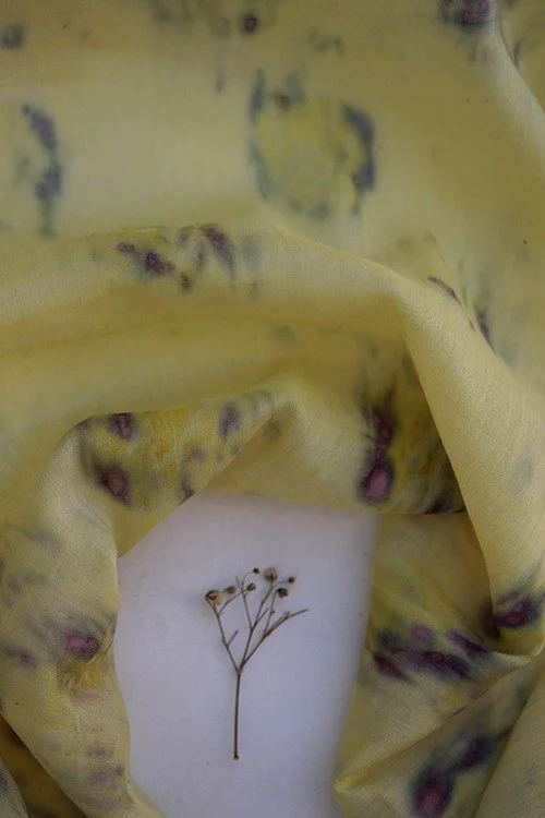 Mulya "BOLI" Eco Printed Cotton Silk Yardage - Image 3