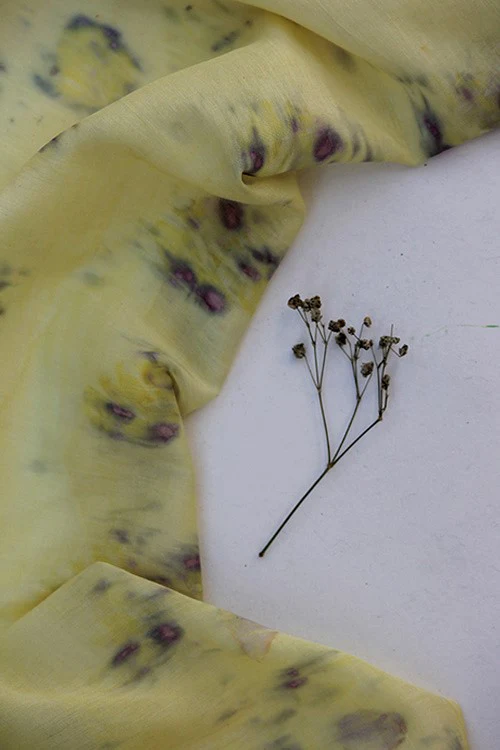 Mulya "BOLI" Eco Printed Cotton Silk Yardage - Image 4