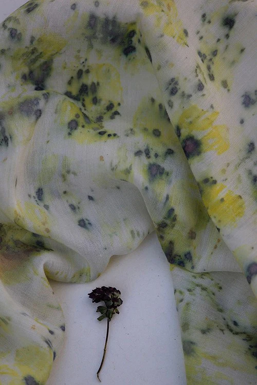 Mulya "DIVYA" Eco Printed Cotton Silk Yardage - Image 3