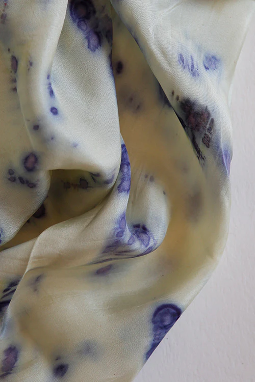 Mulya "FIROZ" Eco Printed Habutai Silk Yardage - Image 3