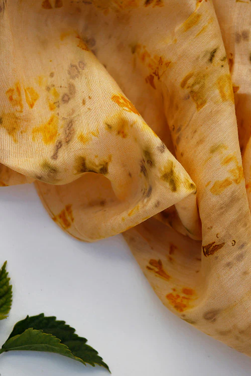 Mulya "GIRA" Eco Printed Cotton Silk Yardage - Image 4