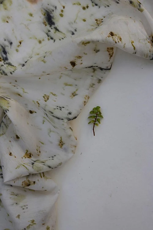 Mulya "HIZZI" Eco Printed Cotton Silk Yardage - Image 5