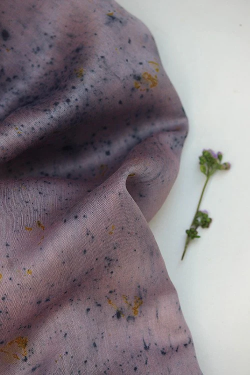 Mulya "Indra" Eco Printed Chanderi Yardage - Image 4