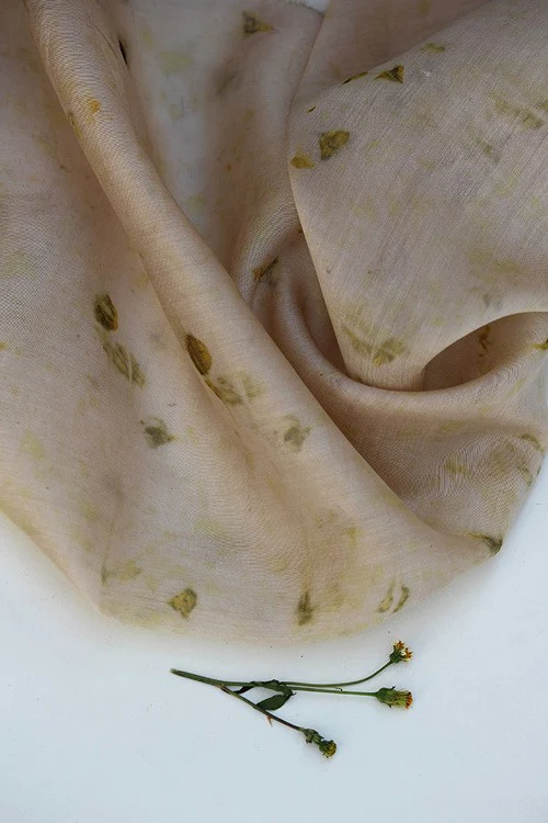 Mulya "Kadambari" Eco Printed Chanderi Yardage - Image 3
