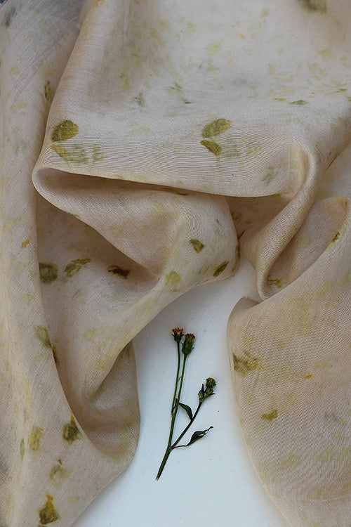 Mulya "Kadambari" Eco Printed Chanderi Yardage - Image 4