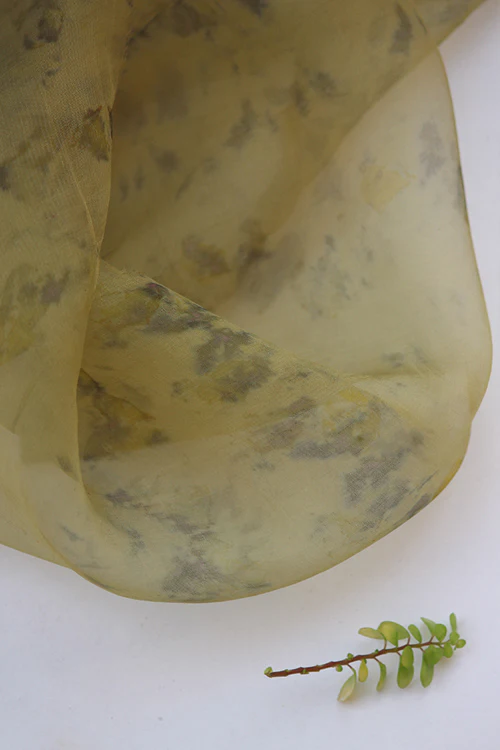 Mulya "Kanji" Eco Printed Organza Yardage - Image 3