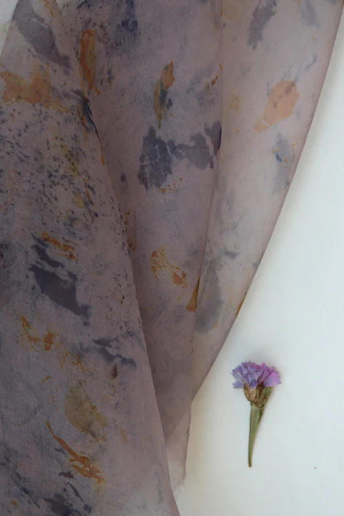 Mulya "Meena" Eco Printed Organza Yardage - Image 4