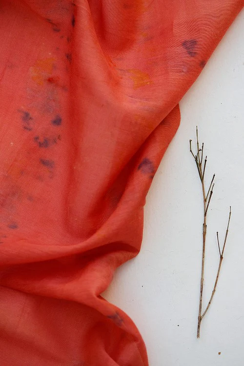 Mulya " MISHRI" Eco Printed Cotton Silk Yardage - Image 2