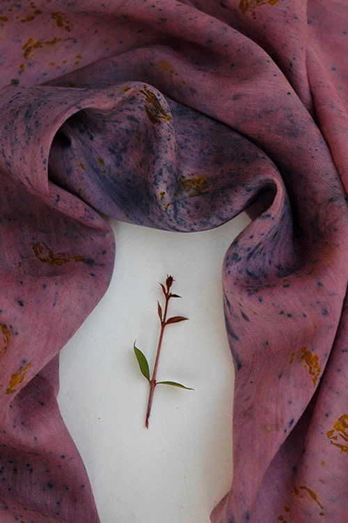 Mulya "MITYA" Eco Printed Cotton Silk Yardage - Image 2