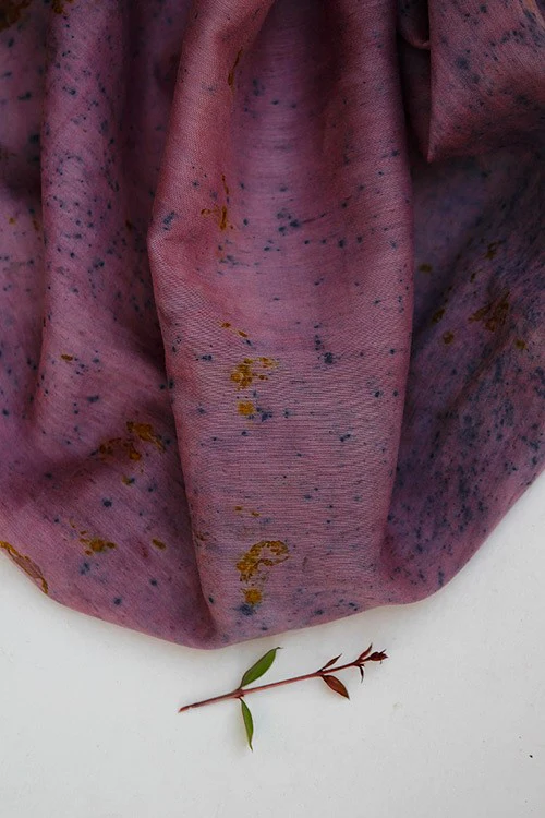 Mulya "MITYA" Eco Printed Cotton Silk Yardage - Image 4