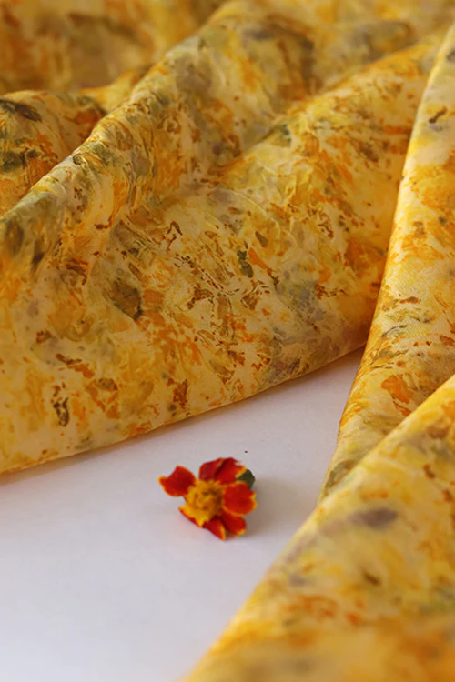 Mulya "Mogra" Eco Printed Habutai Silk Yardage - Image 6