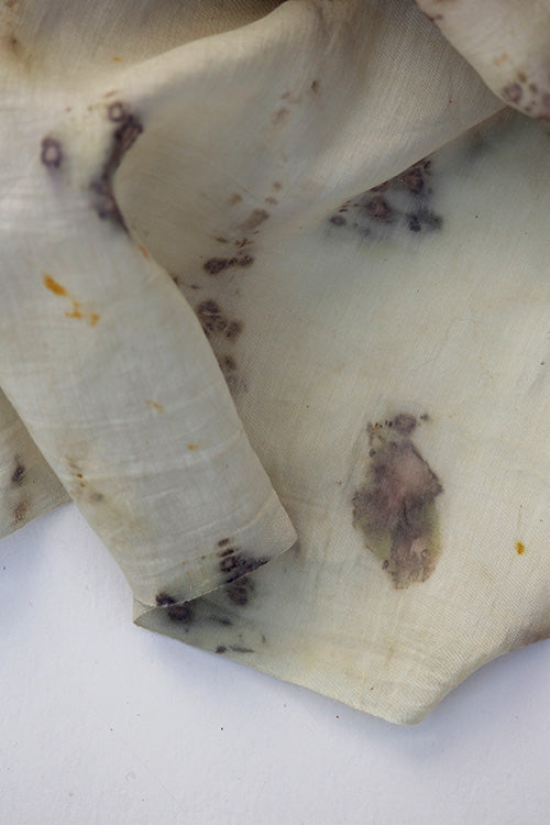 Mulya "OHNA" Eco Printed Cotton Silk Yardage - Image 4