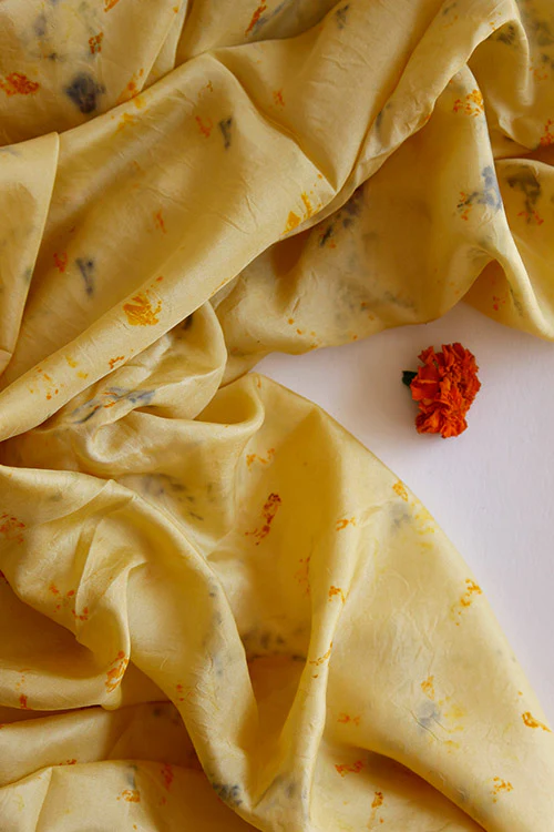 Mulya "POAL" Eco Printed Habutai Silk Yardage - Image 2