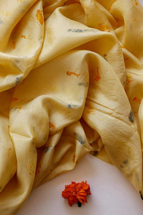 Mulya "POAL" Eco Printed Habutai Silk Yardage - Image 3