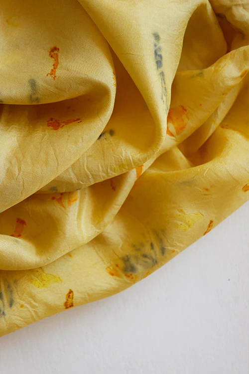 Mulya "POAL" Eco Printed Habutai Silk Yardage - Image 5