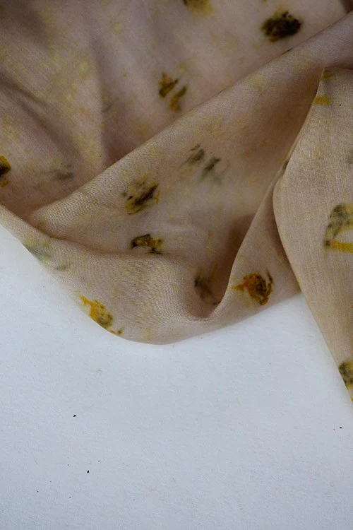 Mulya "QILA" Eco Printed Cotton Silk Yardage - Image 2