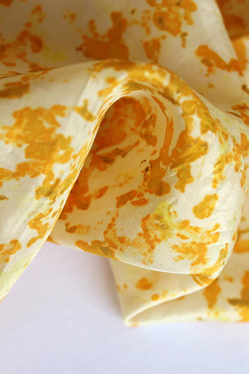 Mulya "Ratanjot" Eco Printed Habutai Silk Yardage - Image 2