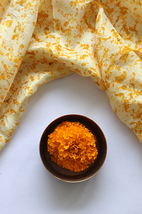Mulya "Ratanjot" Eco Printed Habutai Silk Yardage - Image 3