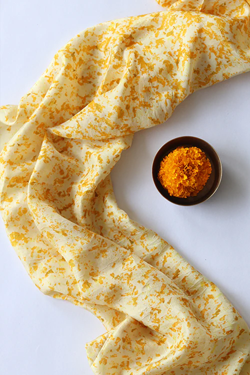 Mulya "Ratanjot" Eco Printed Habutai Silk Yardage - Image 4