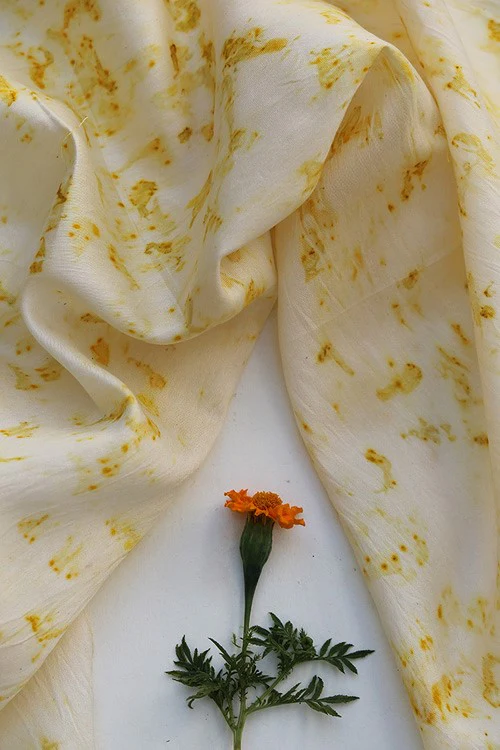 Mulya "Ujala" Eco Printed Chanderi Yardage - Image 4