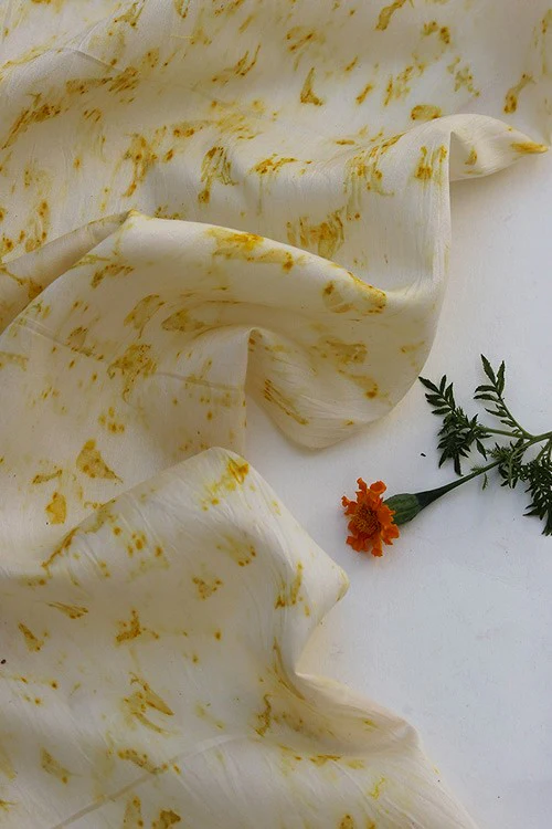 Mulya "Ujala" Eco Printed Chanderi Yardage - Image 5