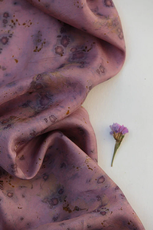 Mulya "UMAA" Eco Printed Habutai Silk Yardage - Image 6