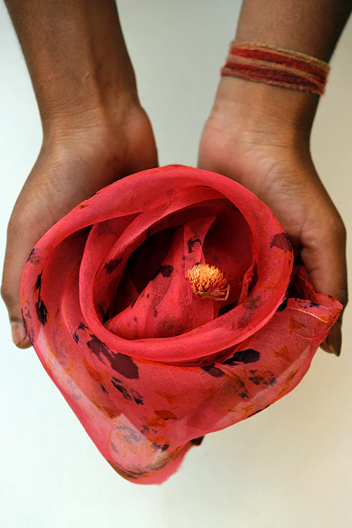 Mulya "Umang" Eco Printed Organza Yardage - Image 2