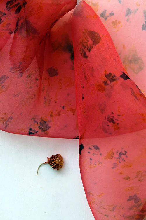 Mulya "Umang" Eco Printed Organza Yardage - Image 3