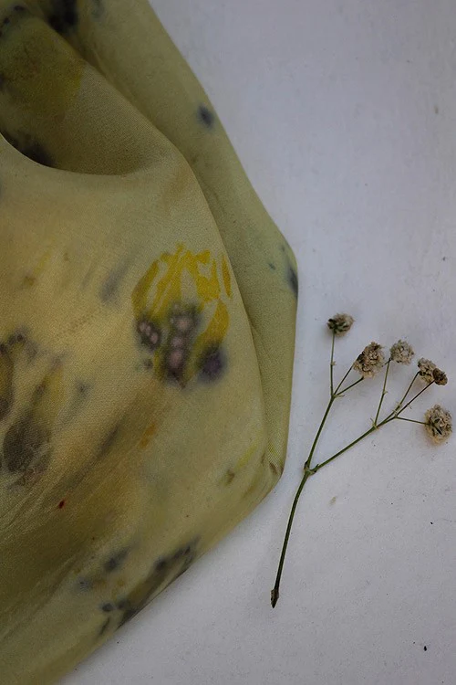 Mulya "ZAHU" Eco Printed Habutai Silk Yardage - Image 2