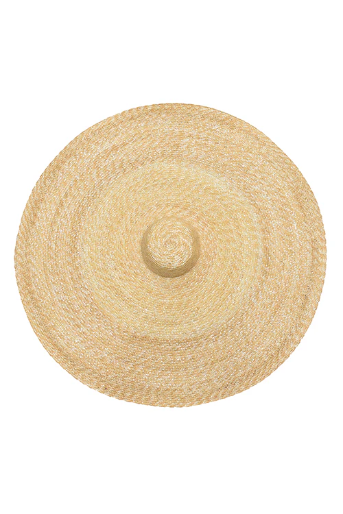 Myaraa Beige Oversized Straw Hat - Image 2