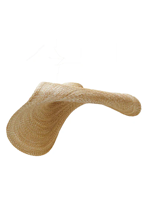 Myaraa Beige Oversized Straw Hat - Image 3