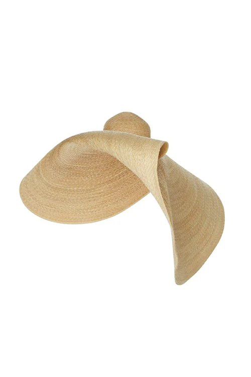 Myaraa Beige Oversized Straw Hat - Image 5