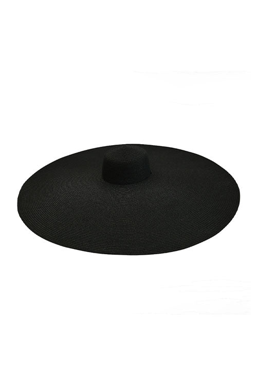 Myaraa Black Oversized Floppy Hat - Image 3